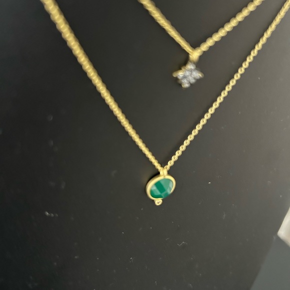 Freida Rothman NWOT Double Drop Pendant Necklace - Picture 3 of 3